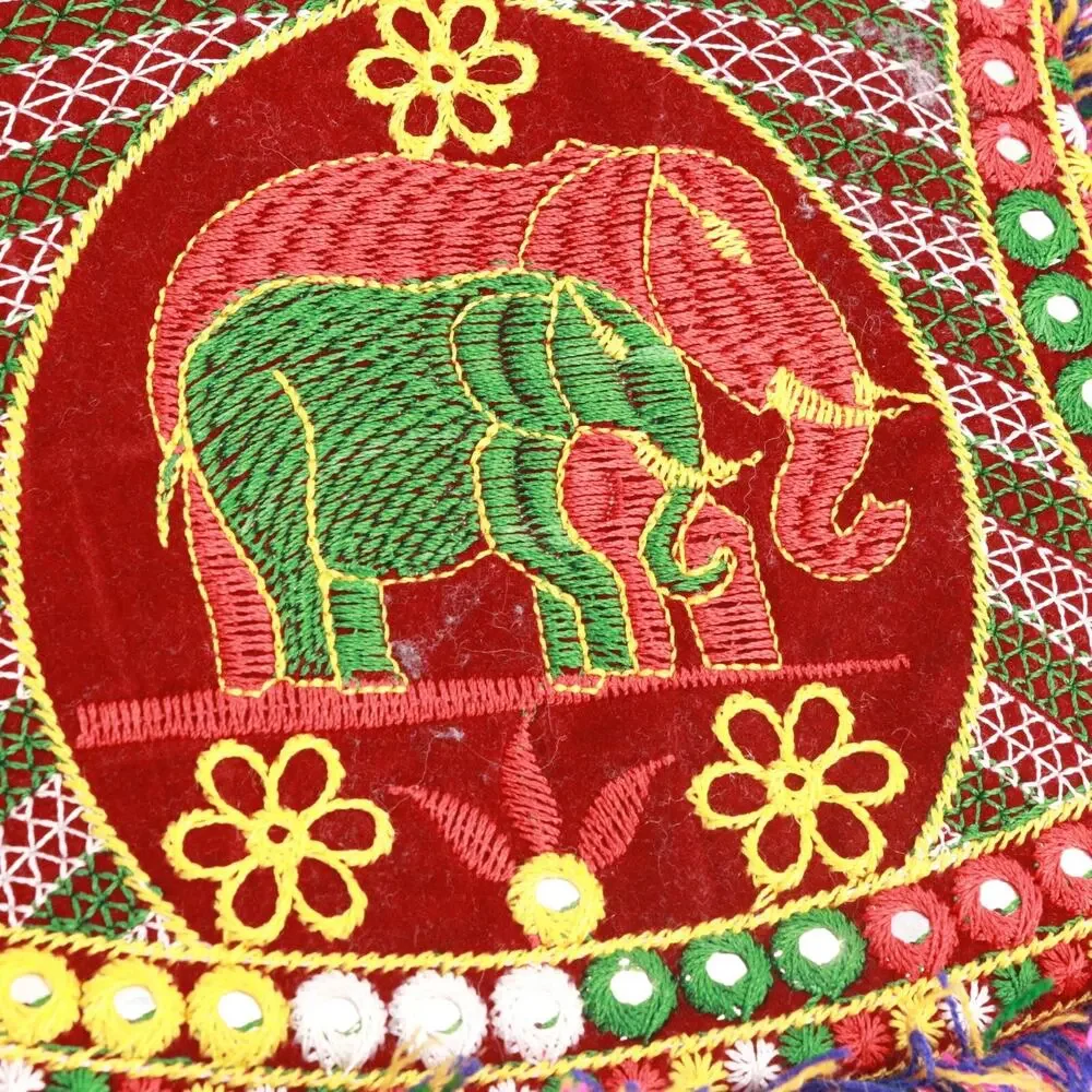Boho Elephant Crossbody Handbag Women S Multicolored Pom Pom Purse Pouch Bag